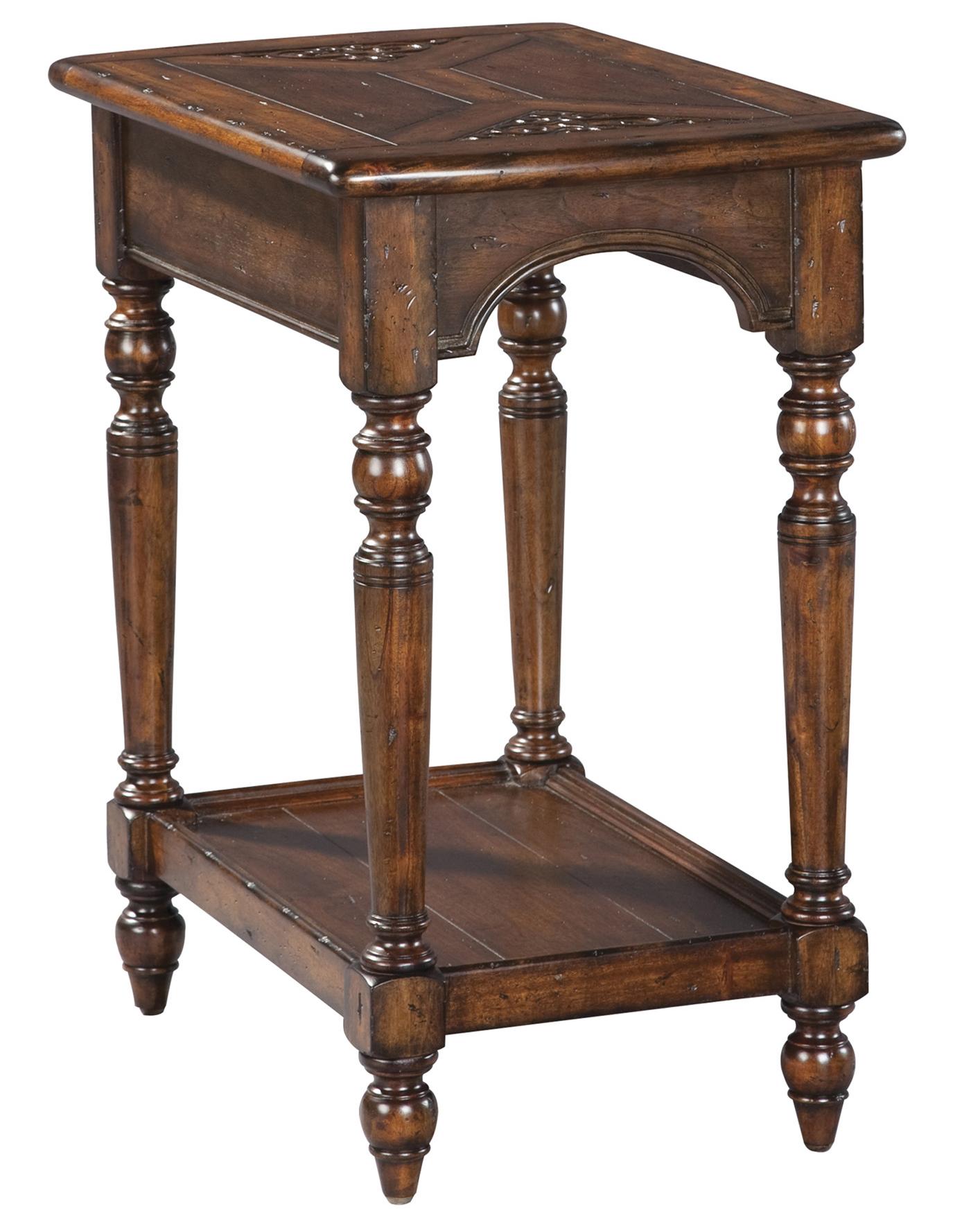 Hekman Villa Valencia Traditional Rich Brown Vintage Side Table